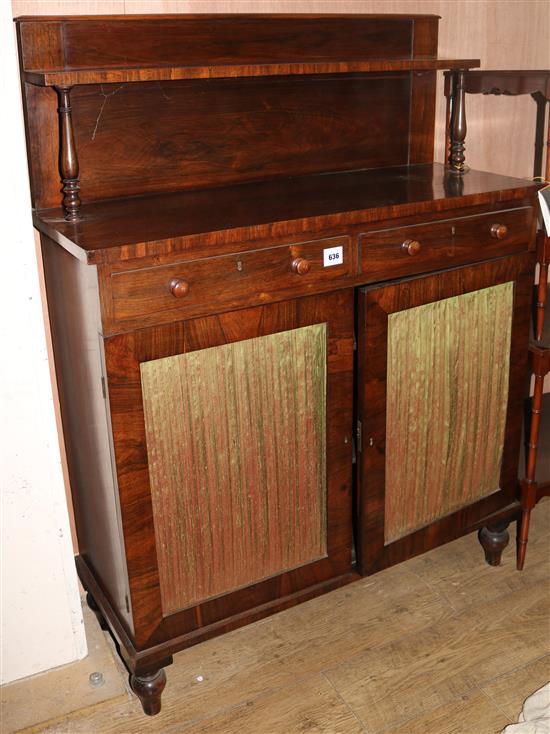 A Regency rosewood chiffonier, W.99cms